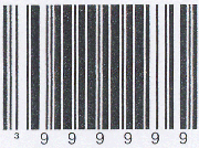 The first of 11 bar codes that must be scanned to store the default settings into your hand-held scanner. 